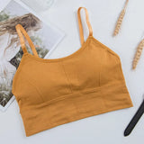 Bra Underwear Bas For Women Bralette Seamless Padded Bra Lingerie Cotton Wireless Fitness Tops Brassiere Bra Solid
