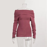 Zingj Knitwear Spring 2024 Women's Slim Solid Color Set Collar Long-Sleeved