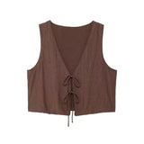 New Textured Vest 8338772 Long Skirt