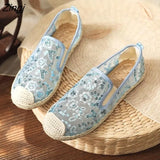 New Lace Mesh Crystal Butterfly Loafers Women Luxury Pearl Moccasins Ladies Summer Walking Shoes Fashion Ballet