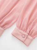 2022 Summer Women Vintage Mini Dress Long Sleeve Solid Cascading Ruffle Chiffon Female Elegant Sweet Dresses