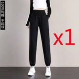 Zingj Pants Korean Version Loose Thin Students Tied Everything Ins Trend Casual Pants Autumn Women's Pants-Outfit