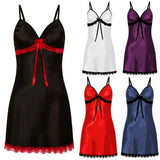 Zingj Imitation Silk Lace Lace With Bow Halter Slip Skirt Direct