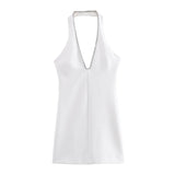 Summer Jewellery Neckline Slim Mini Dress