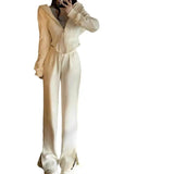 Zingj 2024 New Hong Kong Style Sports Leisure Suit Women's Salt Wear Fish Bone Waist Hoodie Two-Piece Trousers-Outfit