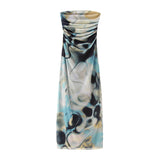 New Printed Silk Mesh Wrinkle Slim Breast Dress