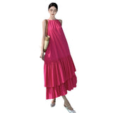 Zingj Summer New Women's French Design Sense Pure To Fold Layer Hollow Seaside Beach Holiday