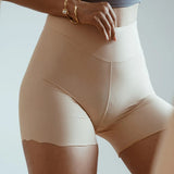 Summer Thin Women Large Size Safety Shorts Ice Silk Cool High Elasticity Plus Size Safety Pants Shorts Under Skirt