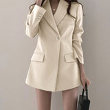Zingj Jacket Female Spring Dress 2024 New Ins White Student Black Cardigan Loose Korean Version Autumn Spring