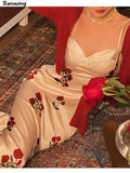 Women Vintage Elegant Party Dress Sleeveless Midi Dress Lady