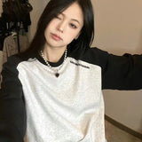 Vintage Raglan Long Sleeve Oversized SweatshirtOutfit