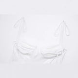 Spring Series Laminated Decorative Poplin Suspender Dress