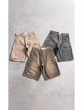 Tide Brand Vibe Overalls Denim Shorts For Men And Women High Street Ruffian Handsome Heavy Weight Washing