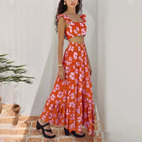 2025 New Commuting Mid-Rise Sexy Sling Swing Skirt Fashion Suit Women Two
