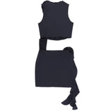 Summer Temperament, Slim, Fashion, Leisure, Women's Flower Blouse, Hip Skirt, Spicy Girl