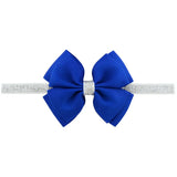 piece Sweet Color Kids Bow Headband Silver Ribbon Bows with Thin Hairband Photography Props Girls Bow Tiara Headwrap