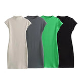 New Stretch Slim Knitted Mini Dress