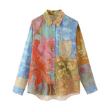 New Spliced Print Shirt 3287178 Pajamas Flared Pants