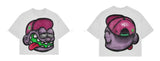Summer Long-Style Short-Sleeved Cartoon Graphic Printing T-Shirt Hip-Hop Harajuku Leisure Round-Collar T-Shirt Gothic Short