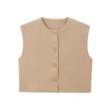 New Series Breasted Round-Neck Vest