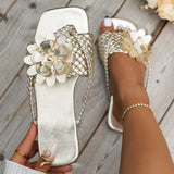 New Sandals Women's Large Size Women's Shoes Flowers Thick-Soled Casual Women's Sandals