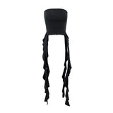 Summer Y2k Tank Tops Asymmetrical Fringed Ruffle Top Streetwear Black Strapless
