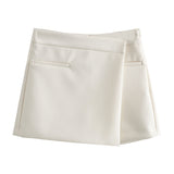 Women's Clothing INS Burst Asymmetrical Solid-Color Fashion Skirts