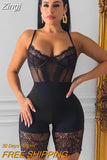 Lace Playsuits Sexy Backless Party Club Short Romper Womens Jumpsuits Sleeveless Body Mujer