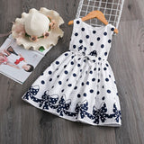 Summer Princess Dress Lace Flower Sleeveles Backless Elegant Birthday Party Weddding Costume For Children