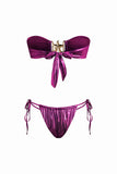 starfish decoration ruffles bikini set with