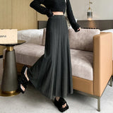 Zingj Beat Thickened Modal Knitted Skirt Women's Winter Korean Version Of High-Waisted A-Shaped Skirt Wool Pendulum