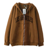 Style Lazy Cardigan Hoodie 2024 Spring And Autumn Oversize Zipper Jacket Couple