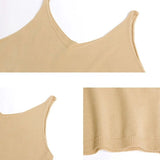 Tanks Women V-neck Knitted All-match Summer Thin Cozy Casual Loose Ulzzang Fashion Solid Simple Streetwear Popular