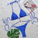 Zingj Female Summer 2023 New Burst Ins Bikini Crystal Diamond Sexy Beach Vacation Swimsuit