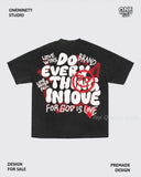 Street Skull Money Printing Oversized Pattern T-Shirt Gothic Cotton T-Shirt Y2k Blouse Short Sleeves For Harajuku