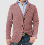 New Products - Dress Men's Casual Long-Sleeved Pure Color Knit Coat Men's