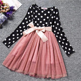 Girls Long Sleeves Dress Sequins Star Party Princess Dress Children's Casual Clothing Winter Daily Clothes Vestido