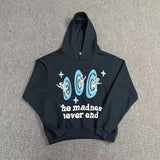 High Street Tide Card Letter Printing Loose Hooded Sweater Suit For Men And