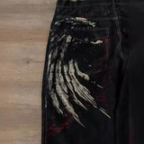 Street Clothing Jeans Y2K Pants Hip-Hop Embroidered Jeans Loose Jeans