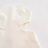 New Open Design Solid Color Collar Short Blouse