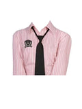Women's Dress Vintage Kawaii Pink Fashion Harajuku Y2k Ladies Long Sleeve Striped One Piece A-line Midi Dress Party Club