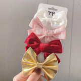Leopard Print Hairpins Bowknot Hair Clips For Cute Girls Cotton Safty Barrettes Hairgrip Headwear Kids Hair