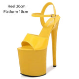 2021 Model Shoes Women Sexy Catwalk Shoes Sandals 9 13 15 17 20 CM High Heels Platform Sandals Girls Shoe Party Club Drop