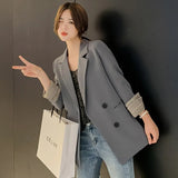Spring And Summer New Korean Solid Color Small Suit Jacket Women's Casual Loose Coat Temperament Small Fragrant Style Suit