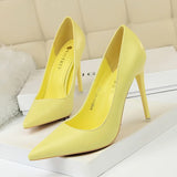 Zingj Korean Version Of Fashion Simple Women's Shoes Show Thin High Heels Fine Heel Super High Heel Shallow Mouth