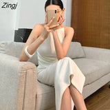 Women Sleeveless Solid Elegant Festival Chic Summer Spaghetti Straps Female Retro Hot Sale Basic Vestidos Mujer