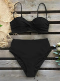 Bikini 2023 Female Swimsuit Women Swimwear Thong Push Up Bikinis Set High Waist Swimming Suits Ruffled Bathing