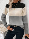 And Winter Hit Sweater Women's Suit Round Collar Long-Sleeved Knitted Shirt Casual