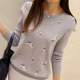 Sweater Women Embroidery Knitted Winter Women Sweater And Pullover Female Tricot Jersey Jumper Pull