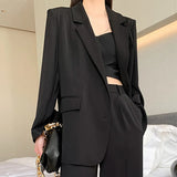 Zingj Suit Coat Female Senior Sense Spring And Autumn Thin Korean Version Loose Design Sense Small Long Sleeve Casual Small